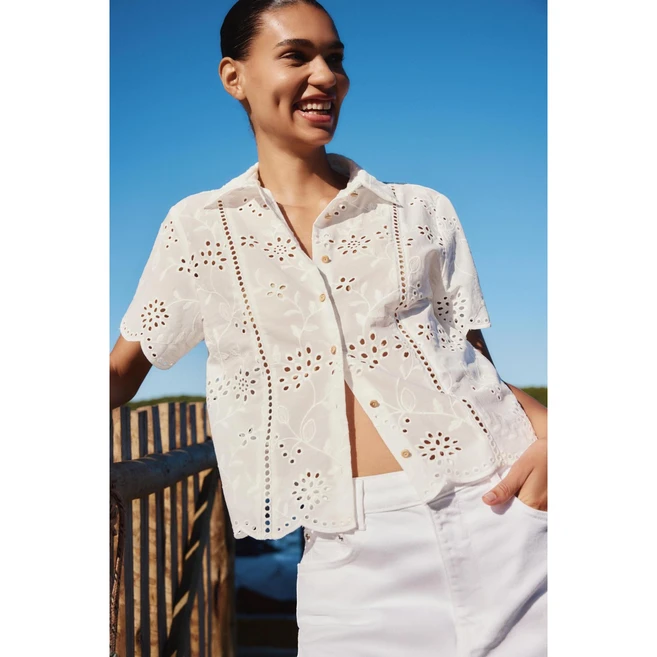 반응 좋은 ZARA 자라 펀칭 자수 셔츠 블라우스 가치 있는 소비